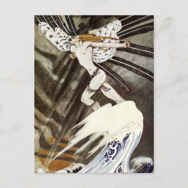 Postal El Viento Del Norte Se Cansa Sobre El Mar (Anverso)