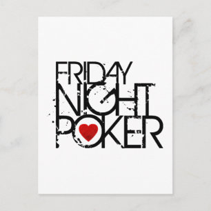Postal El viernes por la noche póker