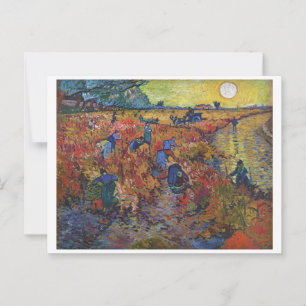 Postal El viñedo rojo   Vincent van Gogh  