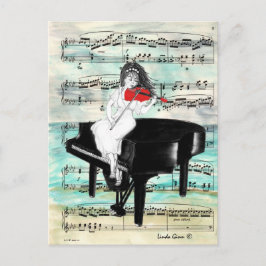 Postal El violín rojo