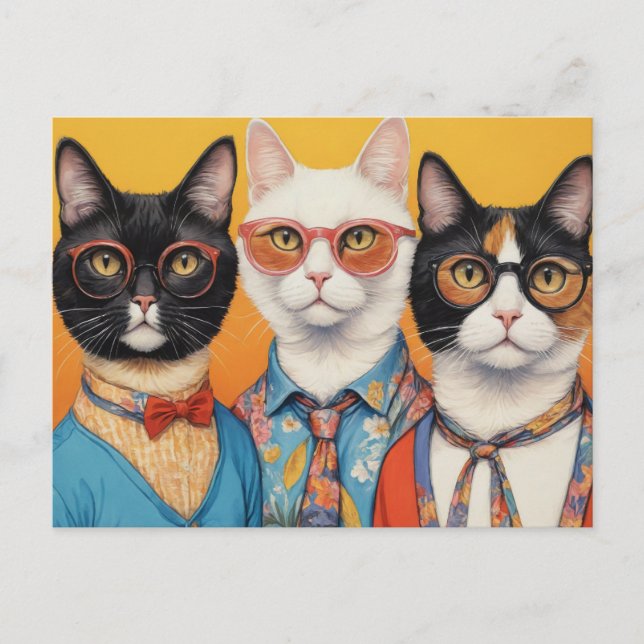 Postal El voto de las gatas (Anverso)