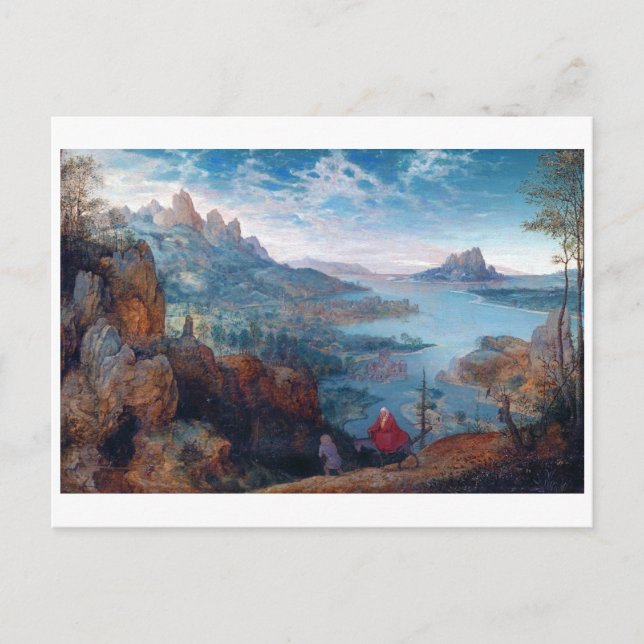 Postal El vuelo a Egipto, Pieter Bruegel (Anverso)