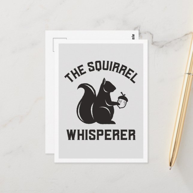 Postal El Whisperer de la ardilla | Squirrel Lover (Anverso/Reverso In Situ)