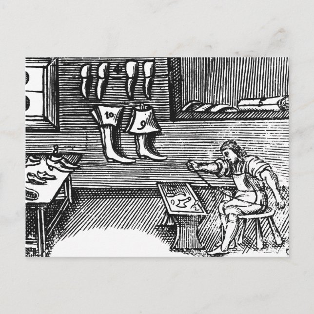 Postal El zapatero (Anverso)