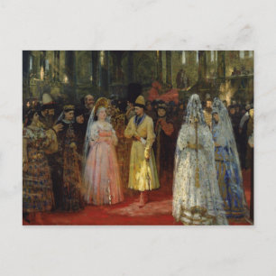 Postal El Zar eligiendo una novia, c.1886
