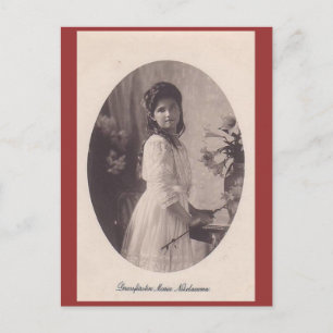 Postal El Zar Hija MARIE Romanov Rusia #281