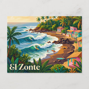 Postal El Zonte El Salvador