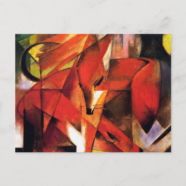 Postal El Zorro de Franz Marc (Anverso)