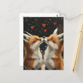 Postal El zorro rojo al amor
