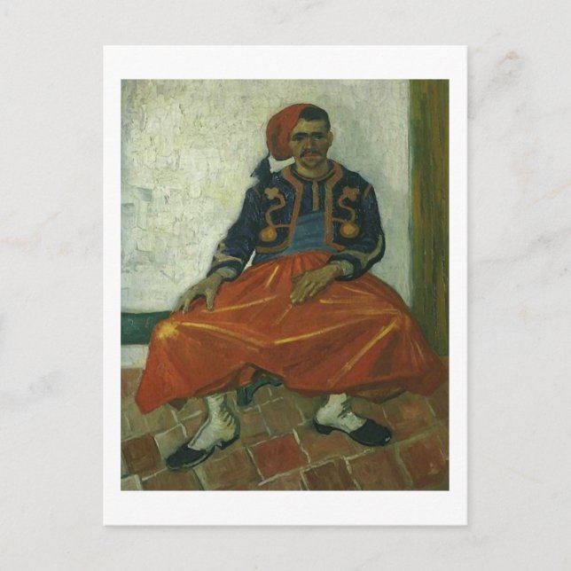 Postal El Zouave sentado, Bella Artes Van Gogh (Anverso)