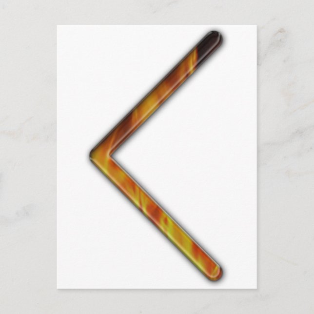 Postal Elder Futhark Rune Cen (Anverso)