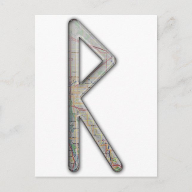 Postal Elder Futhark Rune Rad (Anverso)