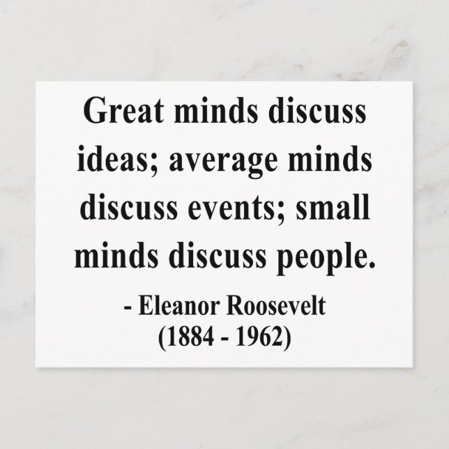 Postal Eleanor Roosevelt Cita 5a (Anverso)