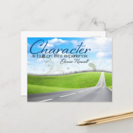 Postal Eleanor Roosevelt Cita Inspiradora "Carácter"