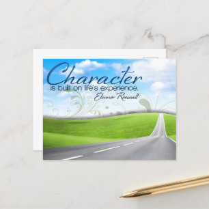 Postal Eleanor Roosevelt Cita Inspiradora "Carácter"