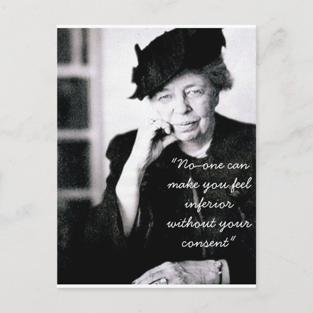Postal Eleanor Roosevelt - Nadie puede hacerte sentir... (Anverso)