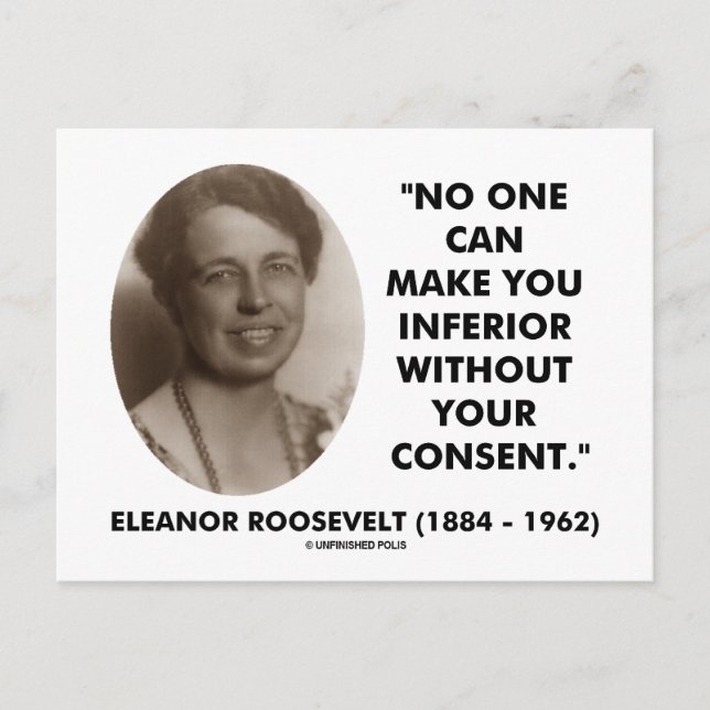 Postal Eleanor Roosevelt Nadie te puede hacer inferior (Anverso)