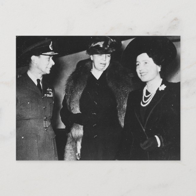 Postal Eleanor Roosevelt Rey Jorge VI Reina Isabel (Anverso)