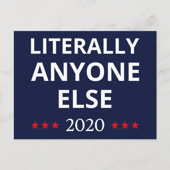 Postal Elección 2020, Anti-Trump - Cualquier otra persona (Anverso)