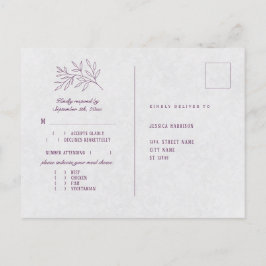Postal Elección de comida de bodas con elegancia botánica