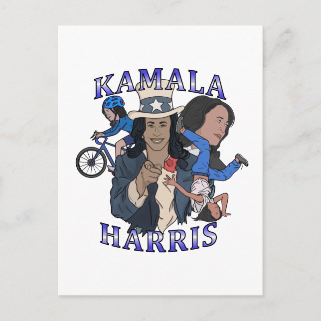 Postal Elección de estilo de rap clandestino de Kamala Ha (Anverso)