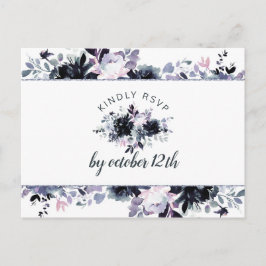 Postal Elección de la comida del Boda azul turbio Nocturr