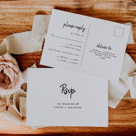 Postal Elección de la comida del Boda de guión moderno mi