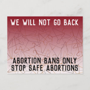Postal Elección de Pro No Regresaremos Roe v Wade