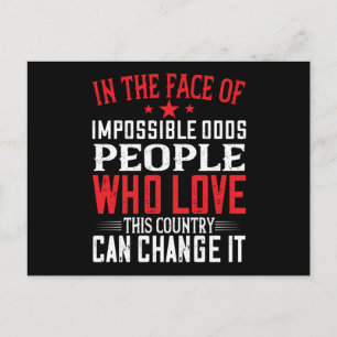 Postal Elección en EE. UU. Personas que aman este país