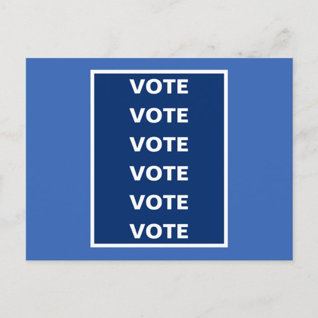 Postal Elecciones 2020 de los Demócratas Azules (Anverso)