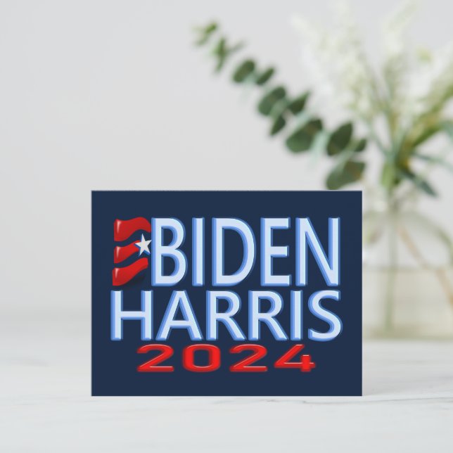Postal Elecciones Biden Harris 2024 (Anverso de pie)