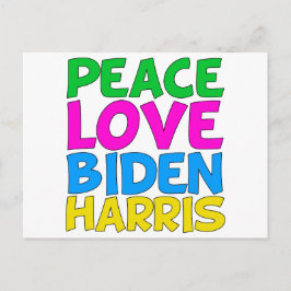 Postal Elecciones de 2024 de Peace Love Biden Harris