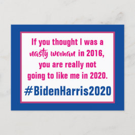 Postal Elecciones de Nasty Woman Biden Harris 2020