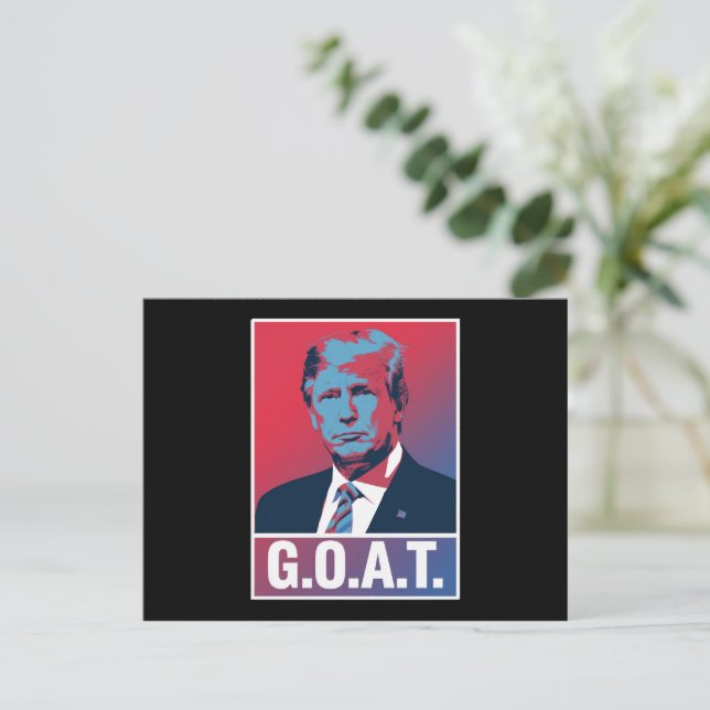 Postal Elecciones de Trump GOAT 2024 (Anverso de pie)