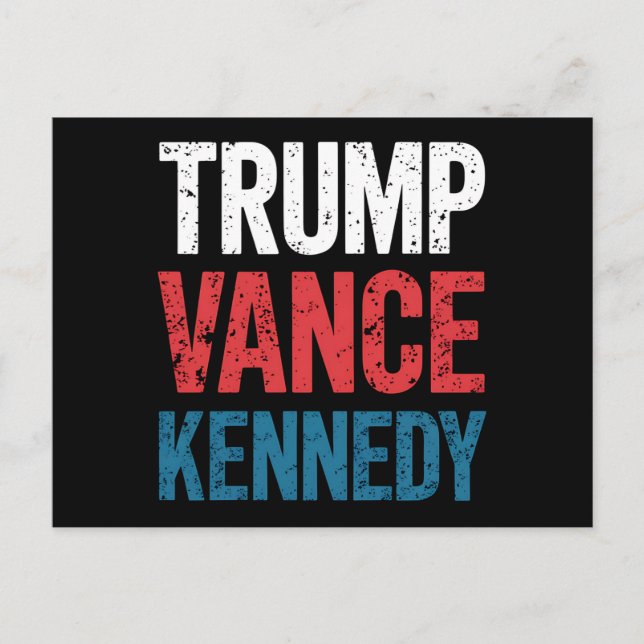Postal Elecciones de Trump Vance Kennedy 2024 (Anverso)