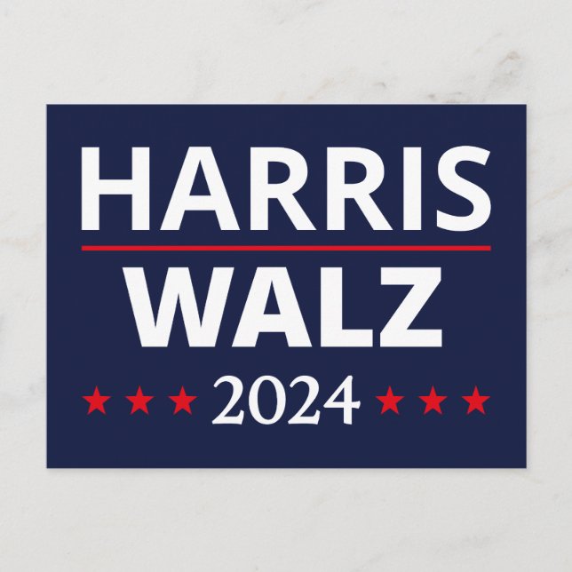 Postal Elecciones Harris Walz 2024 III (Anverso)