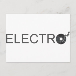 Postal Electro - disco de vinilo girable musical DJ Clubb