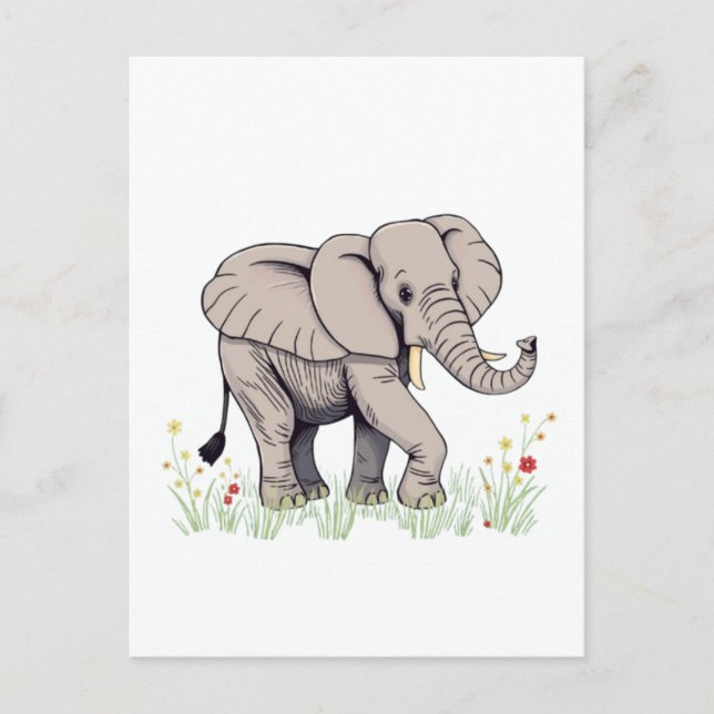 Postal Elefante (Anverso)