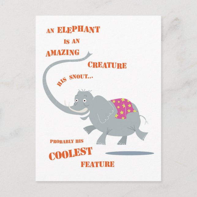 Postal elefante (Anverso)