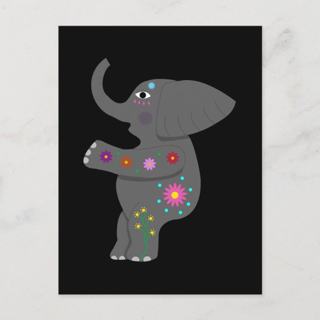 Postal Elefante abundancia (Anverso)