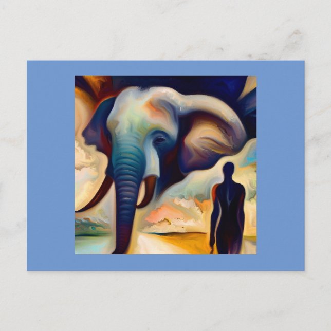 Postal Elefante animal espiritual 2 (Anverso)