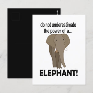 Postal Elefante Animal Salvaje Divertido Elefante