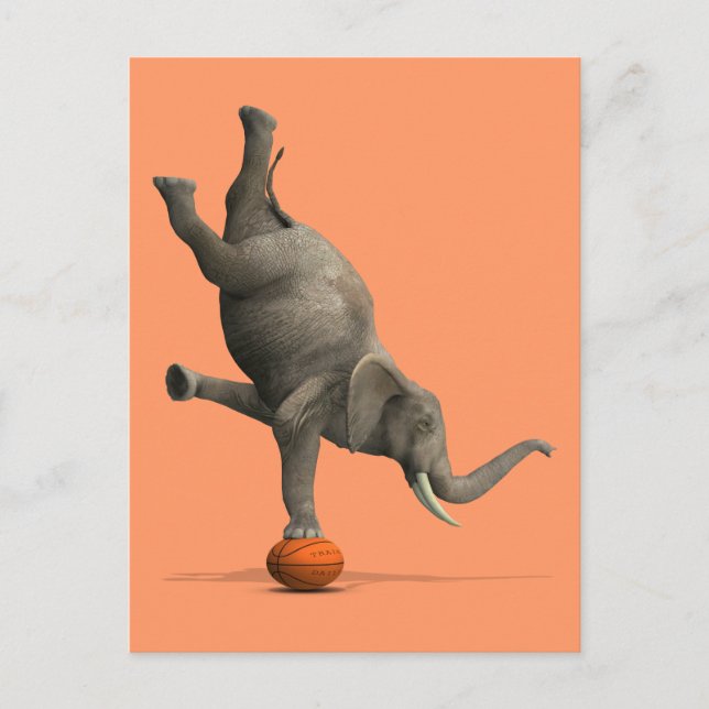 Postal Elefante artístico (Anverso)