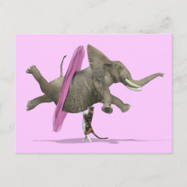 Postal Elefante bailante de ballet