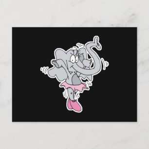Postal elefante bailarina tonto
