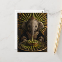 Elefante bebé y el espárrago