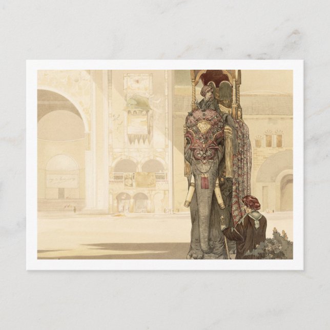 Postal Elefante ceremonial, de 'The Jungle Book' por Rud (Anverso)