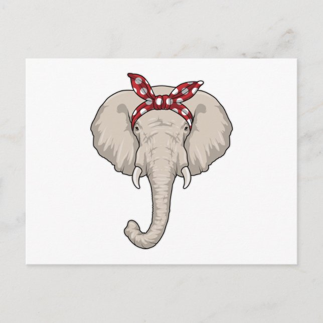 Postal Elefante con Bandana (Anverso)