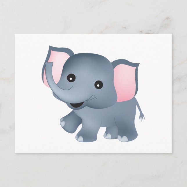 Postal Elefante Cute (Anverso)