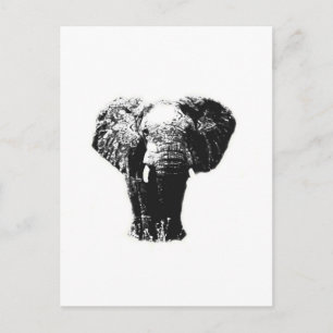 Postal Elefante de arte pop